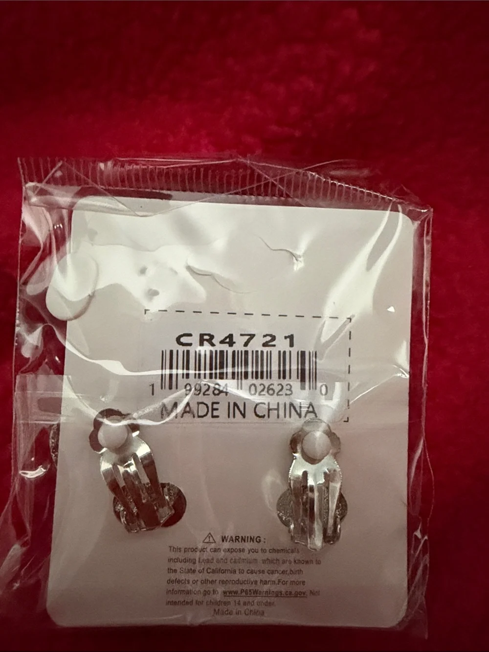 Breast, cancer awareness - Nicole Pink Ribbon Heart Clip-On Earrings